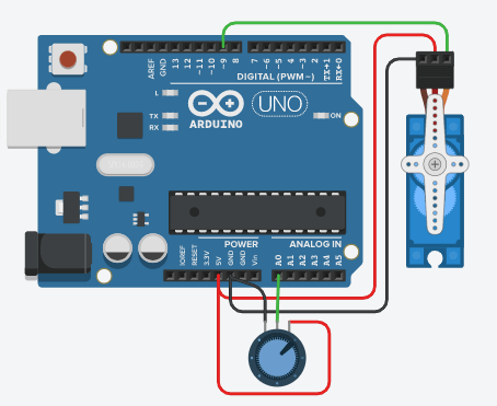Arduino Servomotor using Potentiometer