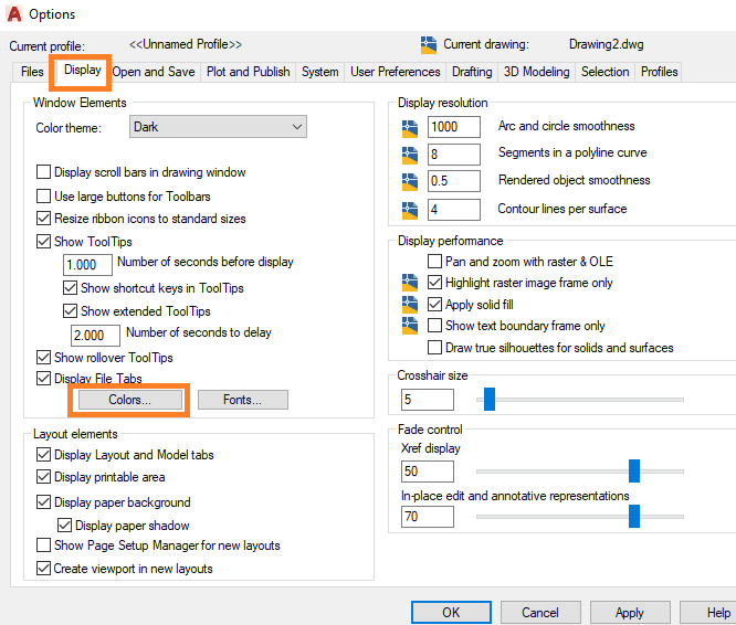 AutoCAD Arka Plan Rengi