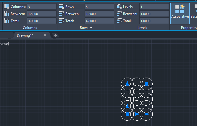 Rectangular Arrays in AutoCAD