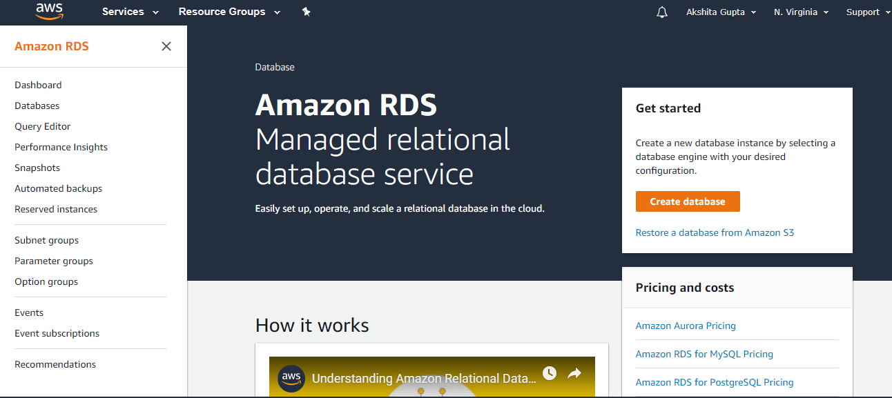 Creating an RDS Instance