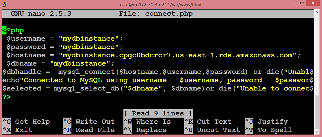 Creating an RDS Instance