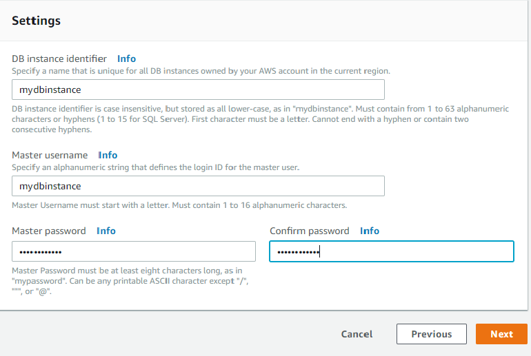 Creating an RDS Instance