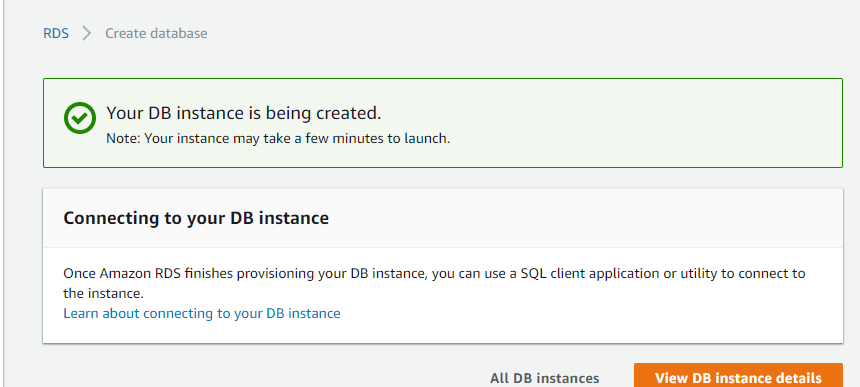 Creating an RDS Instance