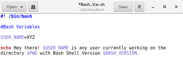 Bash Variables