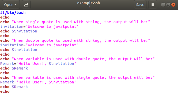 Quotes in Bash