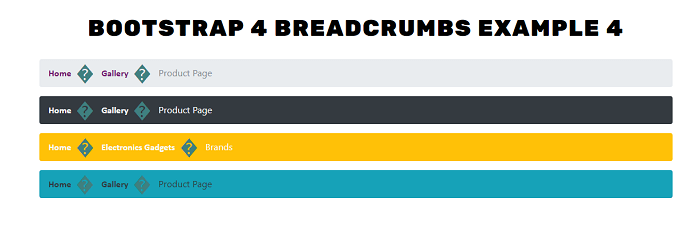 Bootstrap 4 Breadcrumbs