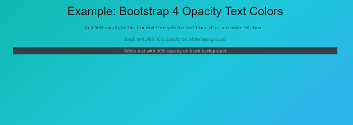 Bootstrap 4 colors