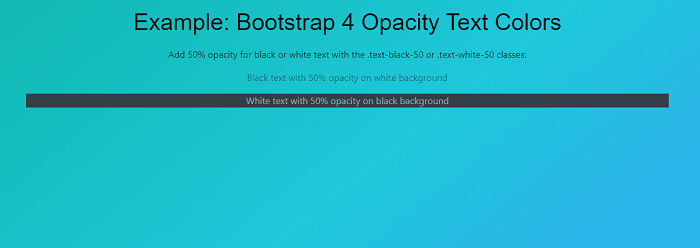 Bootstrap 4 colors - Javatpoint