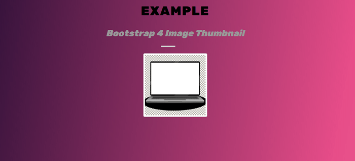 Bootstrap 4 Image thumbnail