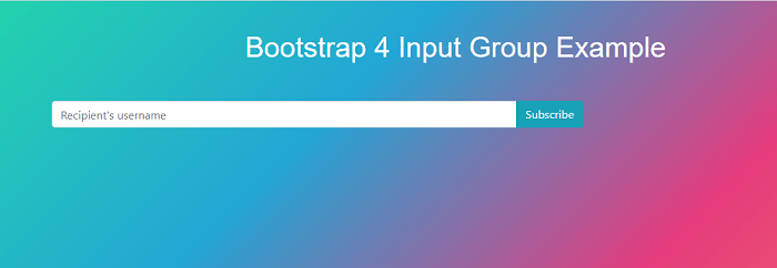 Bootstrap 4 Input groups
