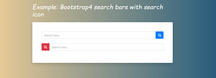 Bootstrap 4 search box