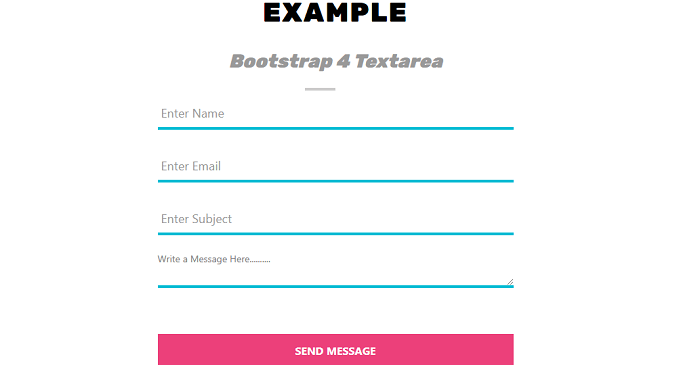 Bootstrap 4 Textarea