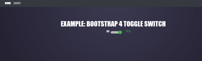 Bootstrap 4 toggle switch
