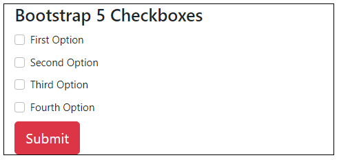 Bootstrap 5 Checkboxes
