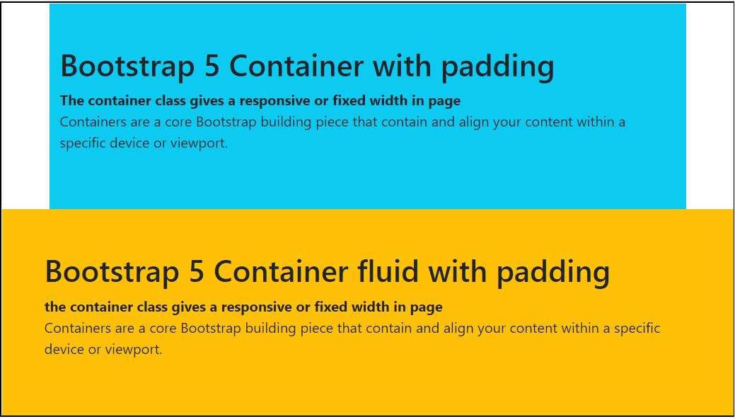 Bootstrap 5 Containers