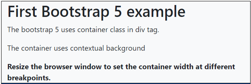 Bootstrap 5 Example