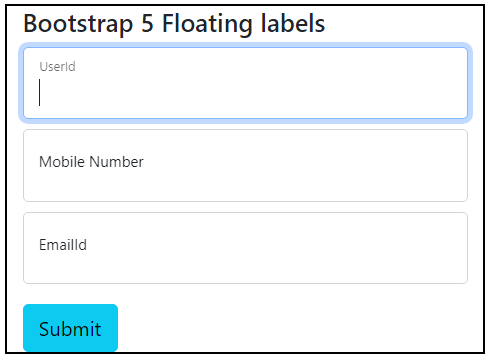 Bootstrap 5 Floating Labels