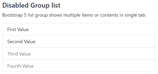 Bootstrap 5 List Groups