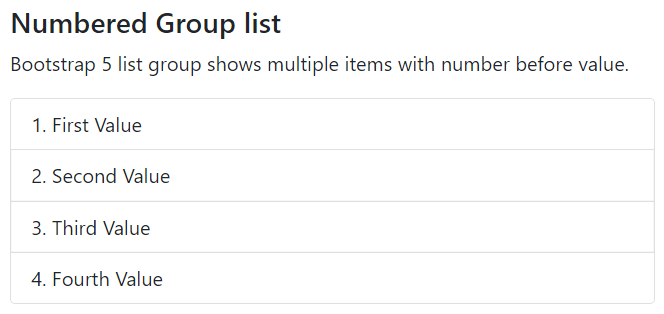 Bootstrap 5 List Groups