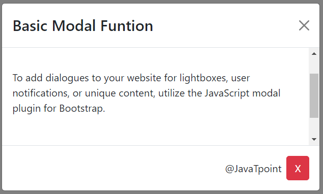 Bootstrap 5 Modal Function