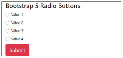 Bootstrap 5 Radio Button
