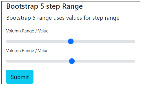Bootstrap 5 Range
