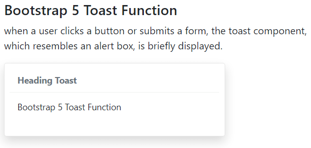 Bootstrap 5 Toasts