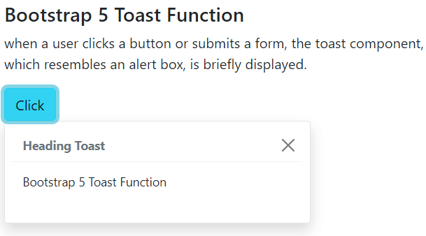 Bootstrap 5 Toasts