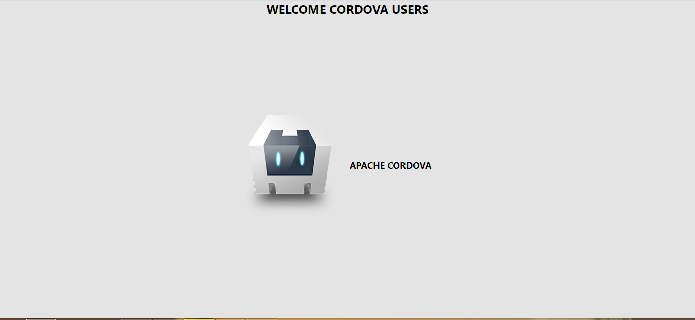 Creating first Cordova Application