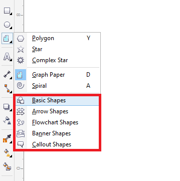 CorelDRAW Drawing Shapes