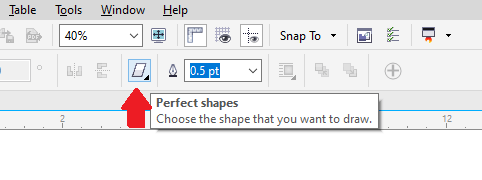 CorelDRAW Drawing Shapes