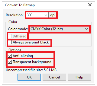 corel draw 11 trasparenza bitmap