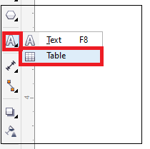 CorelDRAW: Tables
