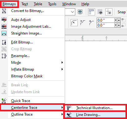 CorelDRAW: Tracing bitmaps