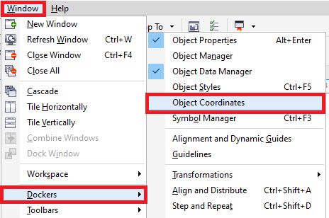 corel draw 5 align rectanges to line up edge to edge