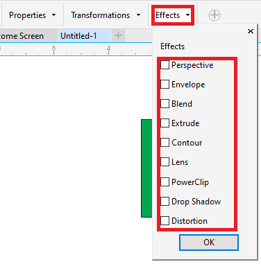 CorelDRAW Usage of Objects