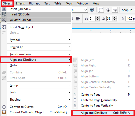 CorelDRAW Usage of Objects