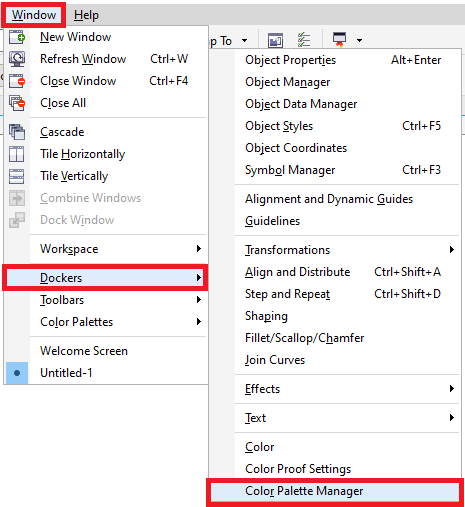 coreldraw color palette location in computer files