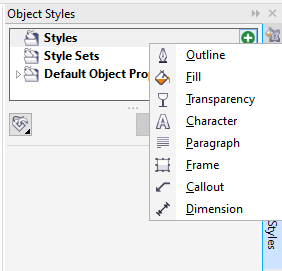 Style sets and styles in CorelDraw
