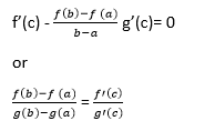 Cauchy's Mean Value Theorem