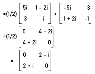 Skew-Hermitian matrix in Discrete mathematics