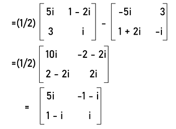 Skew-Hermitian matrix in Discrete mathematics