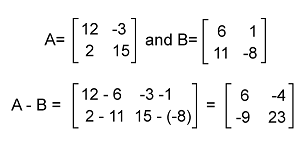 Subtraction of Matrix in Discrete mathematics