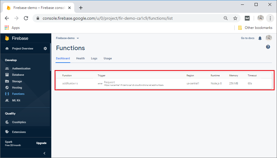 Firebase Creating and Deploying Cloud Function