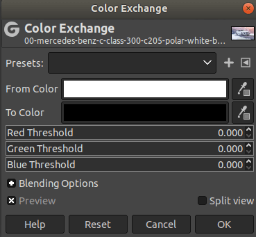 GIMP Change Colors