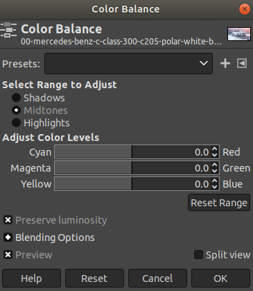 GIMP Change Colors