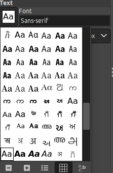 GIMP Fonts