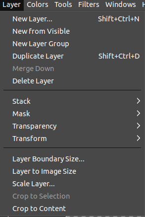 GIMP Layers
