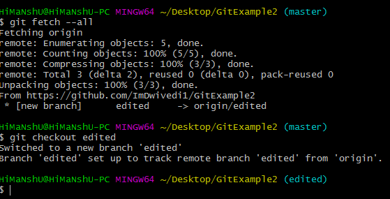 git checkout tag to branch