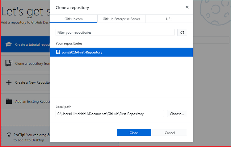 How to clone GitHub repository to our PC